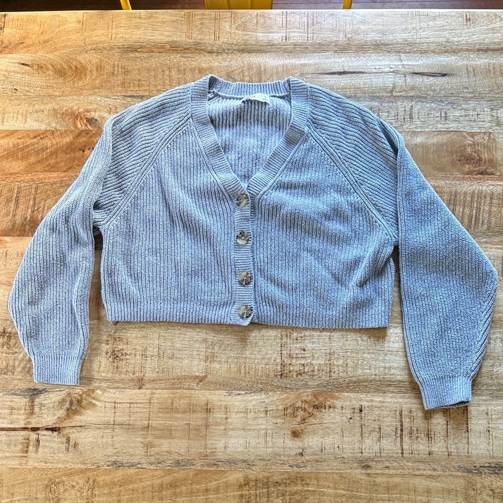 Hollister cropped boxy cardigan women’s small